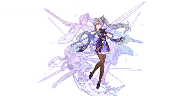 Keqing's gacha art