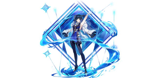 Yelan's gacha art