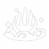 As Setting Moon Brings Year's End Icon